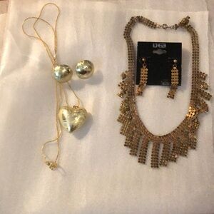 Jewelry Lot - Two Matching Necklace/Earrings Sets
